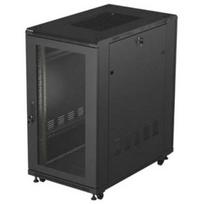 Lanberg serverių spinta FF01-6022-23B, 22U, 600x1000mm, juoda, laisvai stovinti, perforuotos durys, IP20, 800kg, 6 ventiliatoriai