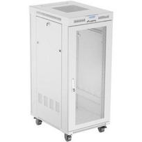 Lanberg Serverių spintelė FF01-6827-23SL, 27U, 600x800mm, IP20, 1200kg, LCD ekranas, perforuotos durelės, pilka, 4 ventiliatoriai