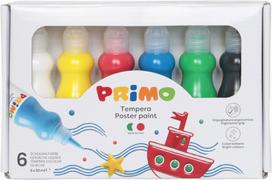 Dažai guašas Primo 445-696, 50 ml, įvairių spalvų, 6 vnt., 6 sp.