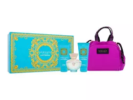 Versace Pour Femme Dylan Turquoise Eau De Toilette 100 ml Edt 100 ml + Shower Gel 100 ml + Body Gel 100 ml + Cosmetic Bag