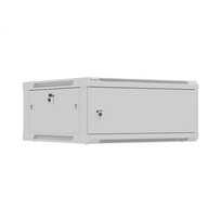 LANBERG 19" 4U 600X600 wall-mount rack cabinet grey metal doors