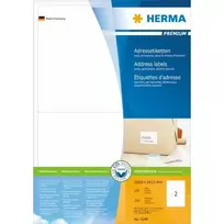 Herma Etiketės Premium 4249, A4, adresinės, baltos, 199,6 x 143,5 mm, matinės popieriaus, 200 vnt.