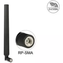 Delock WL antena RP-SMA 4-7dBi su pasukamu sąnariu Juoda