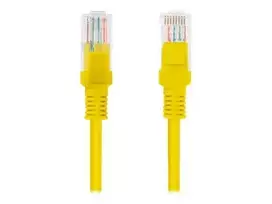 Komutacinis kabelis Lanberg RJ45 cat. 6 UTP 0.5m geltonas (PCU6-10CC-0050-Y)