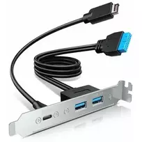 GRAUGEAR Multi PCI plokštės dangtelis 1x USB-C, 2x USB-A