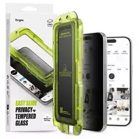 Ringke iPhone 17 Pro ekrano apsauga Premium lengvas slydimas privatumo grūdintas stiklas 9H su montavimo