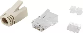 Equip Cat6a neekranuotų RJ45 jungčių rinkinys 100 vnt. skaidriame polietileno maišelyje