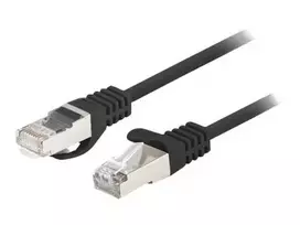Komutacinis kabelis Lanberg Cat.6 FTP 0.25m juodas 10 vnt. (PCF6-20CC-0025-BK)