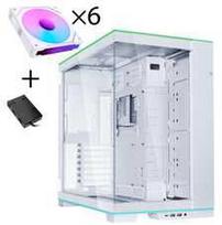 Lian Li O11 Dynamic EVO RGB kompiuterio korpuso rinkinys, vidutinės bokšto formos, ARGB, grūdintas stiklas + 6x UNI FAN SL-INF Reverse Blade ventiliatoriai – balta