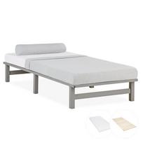 Loftas, 90x200 cm, Pilka, Voodi, 90x200 cm, Hall