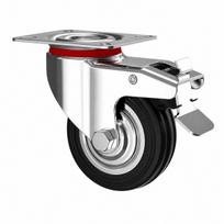 Sukamos transportavimo ratukų komplektas 75 mm, 200 kg, su stabdžiu, 4 vnt.