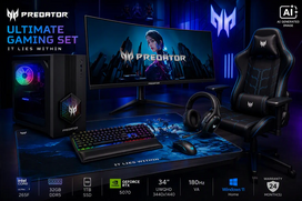 Acer | Predator Ultimate Gaming Set | Orion 3000 + X34 V3 + PGC371 + Aethon 700 + Galea 550 + Cestus 333 + PMP470