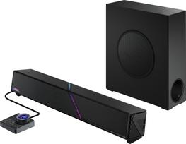ASUS ROG Gjallar Dolby Atmos Gaming Soundbar mit kabellosem Subwoofer – Premium 2.1.2 Surround-Sound für Gamer | 90YH0460-BAEA00 | 4711636577915
