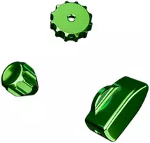 Ascher Racing Knob Kit Pro vairo priedas, CNC aliuminis, Artura Ultimate/Pro – žalia