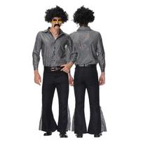 M/xl Size 70s Retro Disco Costume Set Perfect Fit For Men And Women Black,M black