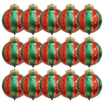 15-Pack Christmas Hanging Balls Aluminum Foil Balloons, Suitable for Christmas Party Decorations, Christmas Holiday Decorations, Christmas Balloo Other red