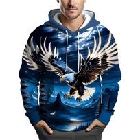 Men's Autumn and Winter 3D Printed Hooded Sweater Hoodies & Sweatshirts (men’s) 5XL black