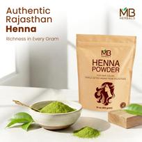 MB Herbals Pure Henna & Indigo Powder Combo Pack 227g | Natural Hair Coloring Powders | Premium Herbal Hair Care Blend beige