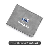 Volvo automobilio vairuotojo pažymėjimo kortelės laikiklis Suede kortelių laikymo krepšys V60 V40 XC90 S60 C30 XC60 V50 V70 S90 Olestar AWD XC40 S80 V90 black