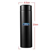 Išmanusis automobilinis termosas su temperatūros rodikliu Termoso butelis Ford Mustang ST Transit Focus Fiesta Ranger Mondeo S-MAX Kuga black