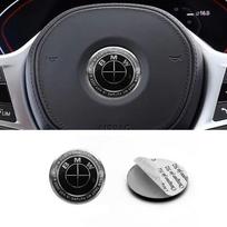 45MM Car Steering Wheel Badge Emblem Sticker Auto Styling For BMW 1 3 5 7 Series M Performance 50TH Emblem M3 M5 X1 X3 X5 X6 E46 black