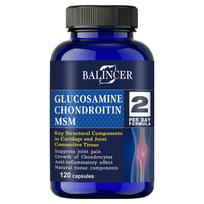 Glucosamine, Chondroitin, and MSM 120 Capsules for Joint and Knee Health, Immune System, Non-GMO, Gluten Free, 1 pcs (60 Tablets)