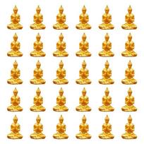 Small Resin Sakyamuni Figurines Decorative Ornament Mini Buddhas Statues Miniature Buddhas Sculptures Home Garden Decors orange