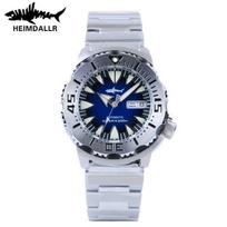 Heimdallr Sharkey Monster V2 Diver 20BAR Men's Watch NH36A Automatic Movement Sapphire Crystal C3 Luminous Mechanical Wristwatch gray