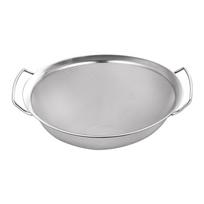 Dvigubos rankenos smulkaus tinklelio sietelio krepšelis Nerūdijančio plieno smulkus tinklelis 25cm white