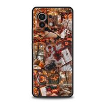 Phone Case Cover for Xiaomi Poco F7 F6 F5 F4 F3 X7 X6 X5 X4 X3 NFC M4 C51 C55 GT Pro 5G Soft TPU Pumpkin Autumn Leaves Coffee Poco X3 GT black