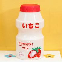 Ins 480ml Cute Fruit Water Bottle BPA Free Fashion Strawberry Milk Water Bottles Portable Heat Resistant Plastic Drinking Cups 401-500ml white