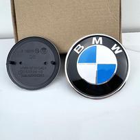 2Pc 74mm 82mm Car Front Trunk Emblem Logo 3D Rear Tail Auto Badge Accessories For BMW E30 E36 E39 E46 E60 E90 G20 G30 X1 X3 X5 M OO8 2pcs 82mm