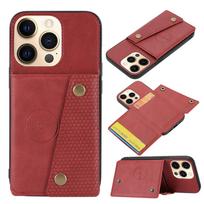 Samsung A27/A55/A57/iPhone Leather Phone Case with Card Slot Samsung Galaxy A34 raudona
