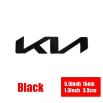 1 vnt. 3D 15cm 13cm 17.1cm KIA raidės automobilio priekinis variklio dangtis emblema galinė bagažinės lipdukas ženklelis stilius black