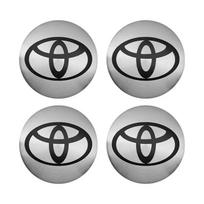 4 PCS 56mm for Toyota Corolla Auris Yaris CHR Rav4 Hilux Car Styling Wheel Center Hub Cap Sticker Badge Badge Decoration Decal 56MM For toyota gray