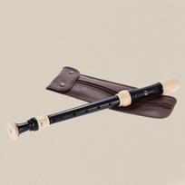 QIMEI QM8A-23G Professional Alto Recorder German Style 8 Hole Key of G Wind Musical Instrument with Cleaning Rod Carrying Bag Black gray