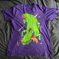 DropDead Croc T Shirt Streetwear Graphic Design Unisex Tee S green