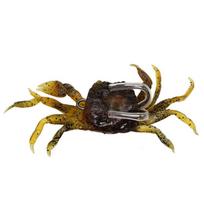 Žvejybos masalas 3D imitacinis minkštas masalas su kabliu dirbtiniu krabu jūrinės žvejybos įrankiams Yellowish brown