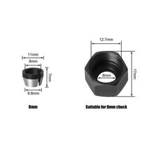 1 rinkinys Elektrinio frezerio frezavimo įrankio dalys 6mm 6.35mm 8mm collet griebtuvas Graviravimo apdailos mašina su veržle Frezerio antgalio adapteris 8mm Set