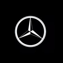 PPQ 2X Led Car Door Welcome Light Projector Logo Mercedes Benz B E C Class W205 AMG W176 W177 W212 W213 W246 W247 W166 M X166 GL 2pcs black