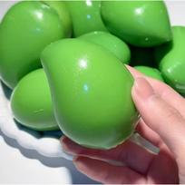 Handmade Mango Stress Relief Ball, Crispy Sound, Temperature Controlled Color Change, Colorful Mango Soft And Cute Stress Relief green
