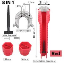 8 viename daugiafunkcis maišytuvo kriauklės montavimo raktas santechnikos įrankis vandens vamzdžių veržliaraktis virtuvei voniai vandens vamzdžių remontui 8 in 1