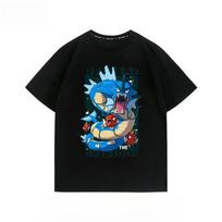 Pokémon Magikarp Gyarados Marškinėliai Grynos Medvilnės T-shirt Vyriški 2026 Vasaros Mada Oversize Gatvės Laisvalaikio Y2K Viršus Streetwear Drabužiai 3XL black