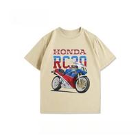 Honda RC30 Retro Modifikuotas Riterio Įranga 750R Motociklo Spausdinimas Vyriški Trumparankoviai Marškinėliai Grynos Medvilnės Vasaros 4XL beige