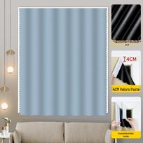 Velcro užtamsinanti užuolaida: Saulės skydelis be gręžimo mažoms langams ir nuomojamiems būstams 50cm x 120cm gray