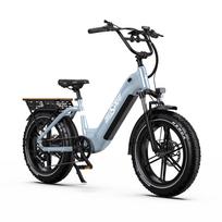 ONESPORT OT08 Baltas/Pilkas 48V 18AH Nuimama Baterija 20 * 4.0 colio Padanga 7-pavarų Hidraulinis Stabdys Miesto Elektrinis Dviratis EBIKE pilka