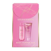 Baylis & Harding Jojoba, Vanilla & Almond Oil Duo - Dárková sada duo produktů ( 2 ks ) Vonios ir dušo priemonė