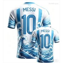 Vasaros vyriški Messi 10 futbolo marškinėliai trumpomis rankovėmis madingi didelio dydžio lauko treniruočių viršutiniai drabužiai vaikų drabužiai M