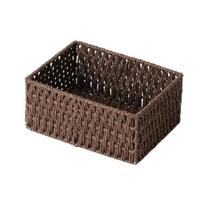 Storage Basket for Desk, Woven and Rope for Keys, Remote, Snacks One Size black