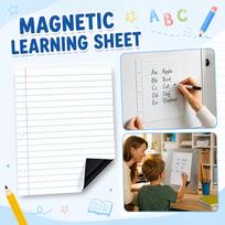 Lined Whiteboard with Horizontal Lines for Writing and Use One Size white